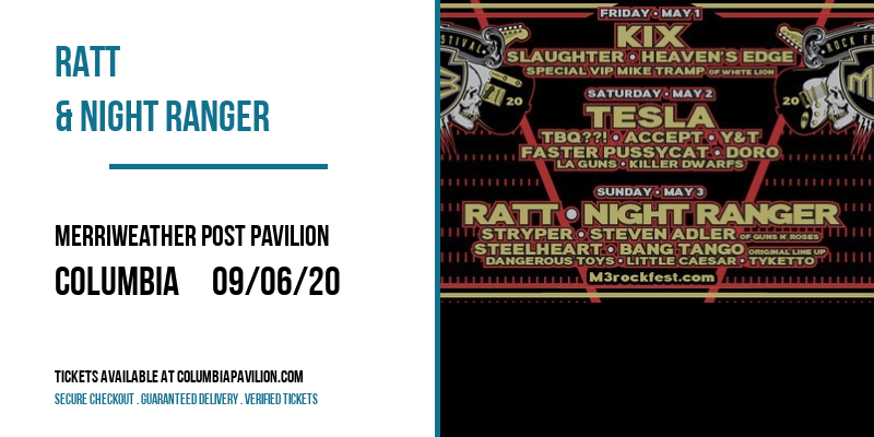 RATT & Night Ranger at Merriweather Post Pavilion tickets RATT & Night Ranger at Merriweather Post Pavilion
