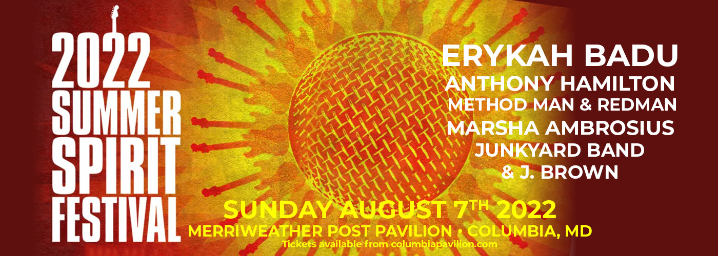 Summer Spirit Festival: Erykah Badu, Anthony Hamilton, Method Man & Redman at Merriweather Post Pavilion