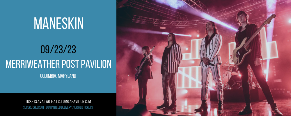 Maneskin at Merriweather Post Pavilion tickets Maneskin at Merriweather Post Pavilion