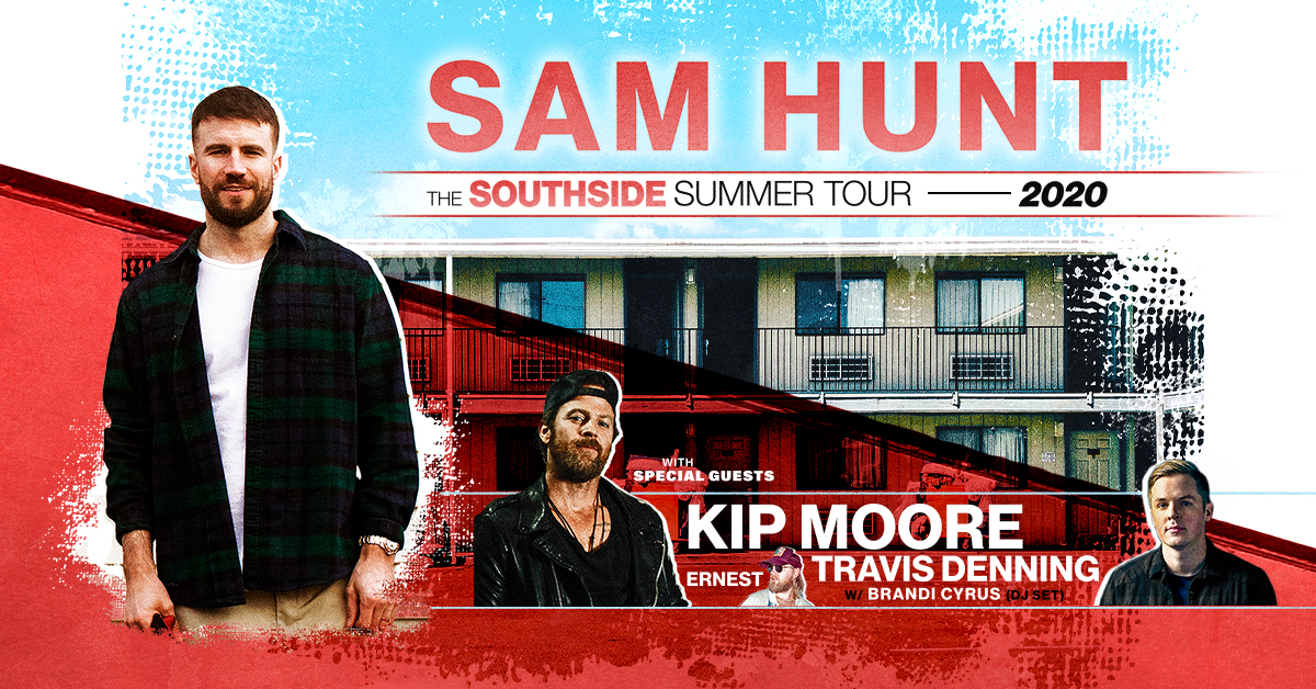 Sam Hunt, Kip Moore & Travis Denning at Merriweather Post Pavilion