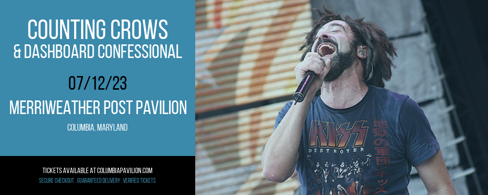 Counting Crows & Dashboard Confessional at Merriweather Post Pavilion tickets Counting Crows & Dashboard Confessional at Merriweather Post Pavilion