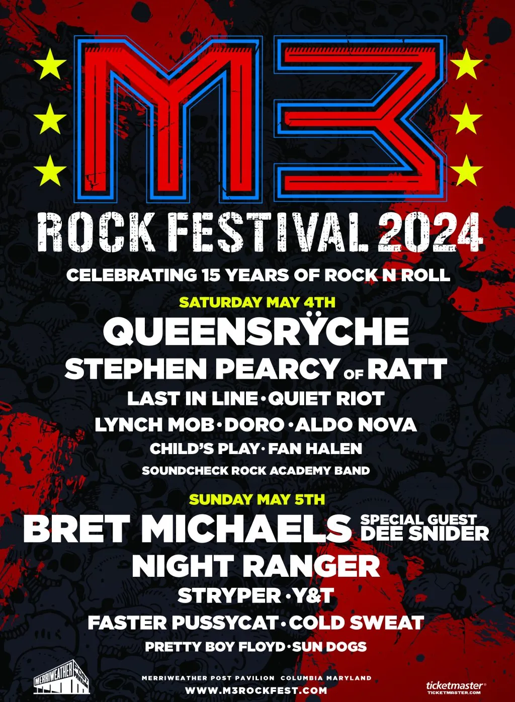 M3 Rock Festival: Bret Michaels, Dee Snider, Queensryche & Night Ranger – 2 Day Pass
